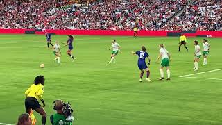 USWNT vs Ireland Brosnan Save Horan attempt