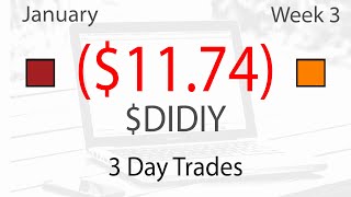 Three Dip Buy Trades with Failed $DIDIY Bouncer - Live Daytrading Commentary