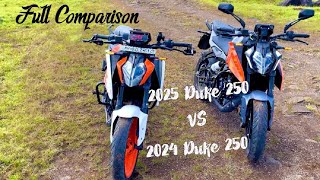 2024 DUKE 250 VS 2025 DUKE 250 😍 OLD VS NEW FULL COMPARISON VIDEO 🤝 #ktm #ktmindia #duke250