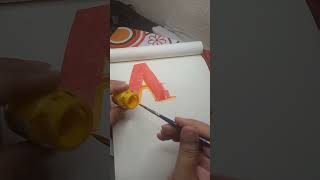 Easy Calligraphy: Beautiful Letter 'A' with a Paint Brush | Step-by-Step Guide