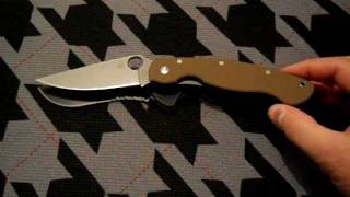 Spyderco Military CTS-XHP Brown G10 Plain Edge