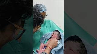 12.6M views!✌️Newborn met her Father for the first time😘🧿#newborn #baby #cutebaby #babygirl #shorts