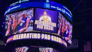 Celebrating Pau Gasol on jersey retirement night - part 2