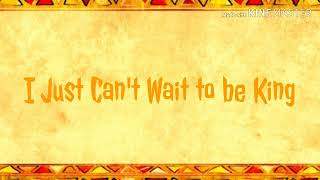 I Just Can't Wait to be King - Jason Weaver/Rowan Atkinson/Laura Williams Lyrics