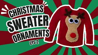 Make This EASY DIY Christmas Sweater Ornament - Free Pattern included