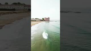 Drone Footage of beach and the Castle of santa sevra | Nature | SeSharp Senei