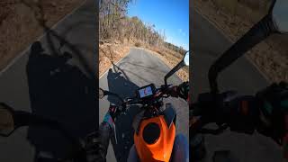 Beautiful road almost wins with the sneak attack downhill turn    #motorcycle #ktm390 #ktmduke #ktm