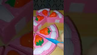 🍓🍰 Slice, Savor, Repeat: Strawberry Cake Edition #asmr #satisfying