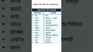 महाजनपद ओर उनकी राजधानियां | महाजनपदों की राजधानियों के नाम | gk tricks in hindi #ashishstudyvlog