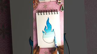 Painting ideas || How to color fire #drawbasket #creativeart #satisfying #flame #1mindrawing