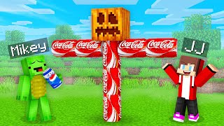 How JJ and Mikey Spawn COCA COLA Golem in Minecraft? (Maizen)