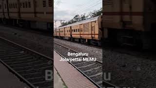 Bengaluru Jolarpettai MEMU #indianrailways #bengaluru #memutrain #jolarpettai #train #railfanning