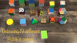 Unboxing 19 different types of Rubik’s cubes!