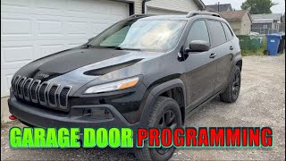 JEEP CHEROKEE HOW TO PROGRAM GARGE DOOR OPENER 2014 - 2023