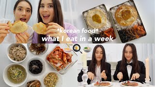 WHAT I EAT IN A WEEK: cooking + eating every single *KOREAN FOOD* from squid game (but vegan!)