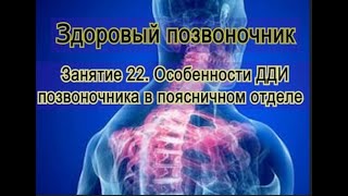 Занятие 22.  Особенности ДДИ в пояснично-крестцовом отделе позвоночника.