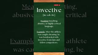 Pronounce INVECTIVE the right way #shorts #shortsvideo #pronunciation #english #Invective #viral