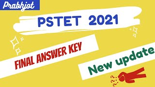 Pstet 2021 Final Answer Key   New update #pstetstudynotes #punjabtet #pstetcdp