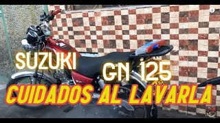 Suzuki GN 125 | Cuidados al lavarla.