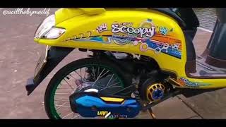 modifikasi Scoopy new konsep thailook || thailook lowbadjet ||super yellow