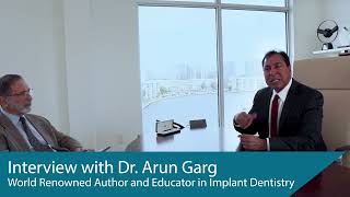 Dr. Arun Garg of Implant Seminars speaks with Dr. Herb Moskowitz, Chairman of ioTech International