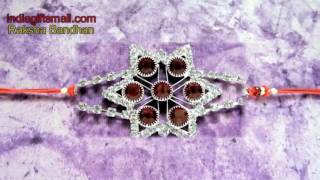 Elegant Diamond Studded Rakhi Cum Bracelet