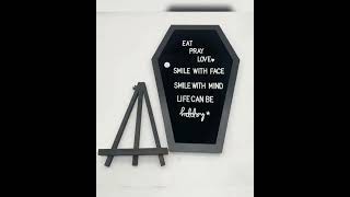 Coffin Letter Board Gothic Decor Message Board