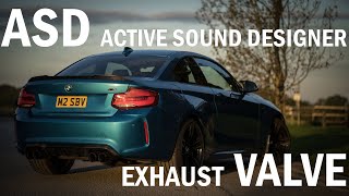 BMW Active Sound Designer (ASD) and Exhaust Valve ON and OFF. Real difference during driving. | 4K