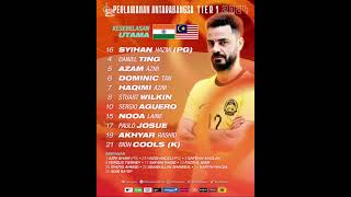 First eleven Harimau Malaya,  vs India | International friendly