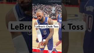 Why does LeBron James throw chalk in the air before every game?