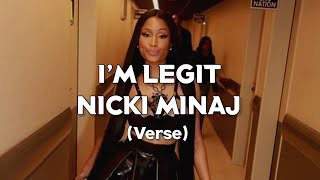 Nicki Minaj - I'm Legit (Verse) (HD) (Lyrics)