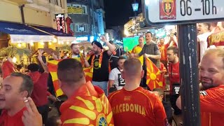 MACEDONIANS IN THE STREETS OF BUCHAREST SINGING EDNA MISLA IMAME AT THE 2020 EURO MACEDONIA FOOTBALL