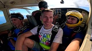 Tobias First Skydive! Tandem Jump from 10000 feet at iJump Gran Canaria