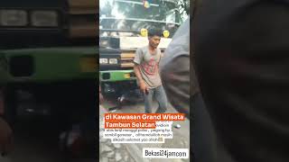 Truk Tabrak Motor di Grand Wisata, Pengemudi Selamat