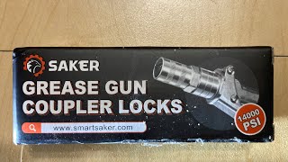 SAKER GREASE GUN LOCKING COUPLER