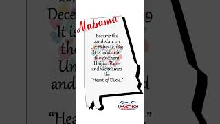 Alabama, which became the 22nd state on December 14, 1819