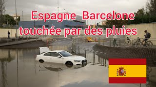 immigration Espagne 🇪🇸 Barcelone touchée par des pluies aujourd'hui ☔️