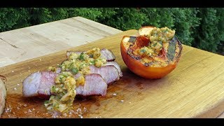 PORK STEAK with CHIMICHURRI SAUCE - Slovenian Pork - By Customgrill