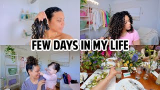 MOM VLOG| LEAVING SISSY FOR THE FIRST TIME, HEALTHY HAIR ROUTINE, GRWM FOR MY FIRST MOTHER'S DAY EVE