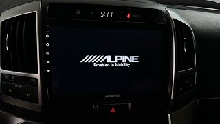 ALPINE INE-AW410 installed on a Toyota Land Cruiser 200 2007-2015