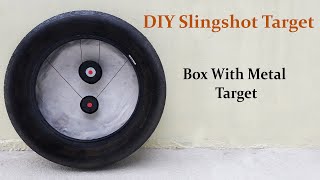 Slingshot target Box using old Tyre