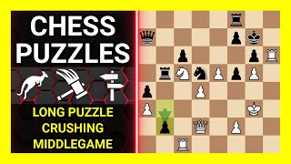 Chess Puzzles to Practice. Themes: Long puzzle, Crushing, Middlegame. Learn Chess