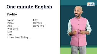 SPOKEN ENGLISH CLASS Intermediate level -Day 1 PART 1& 2 Intro & Vocabulary |One Minute English