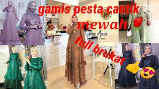 Rekomendasi gamis pesta super cantik di shopee