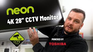 NEON's 28" 4K Industrial CCTV Monitor for 24/7 Reliability!