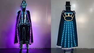 High quality led halloween costume glowing clothing