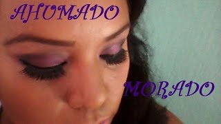 OJOS AHUMADOS EN MORADO (ojos expresivos tutorial)