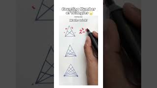 How to Count the Number of Triangles-Easy Trick!#shorts#ytshorts#trending#shortsfeed#maths#subscribe