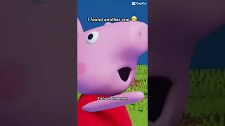 Peppa play Minecraft