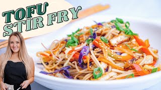 DELICIOUS TOFU NOODLE STIR FRY RECIPE (Easy Vegan Dinner!)